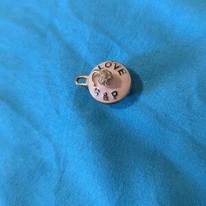 Juicy Couture Vintage Gold and Pink Love Charm Pendant